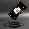 2D Flat White Daisy License Plate Frame, Waterproof Aluminum Front Car Tag Cover, 5.9x11.8 Inch Decorative
