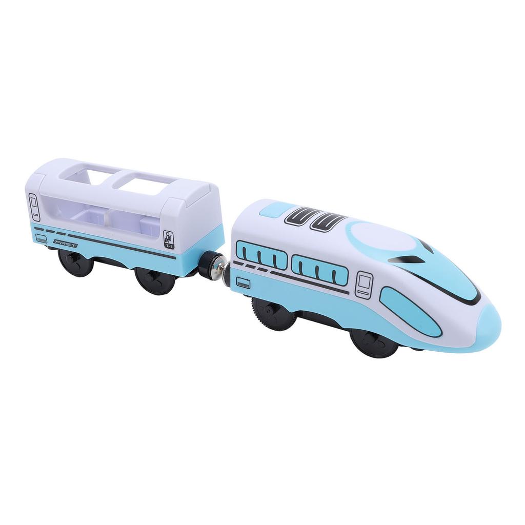 Electric Train Toy Toddlers Battery Operated Motorized Set Compatible with for Thomas Blue White