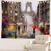 Black and White England Landmark Picnic Mat Hippie Trippy Tapestry Wall Art Meditation Decor for Bedroom Living Room Dorm, Red