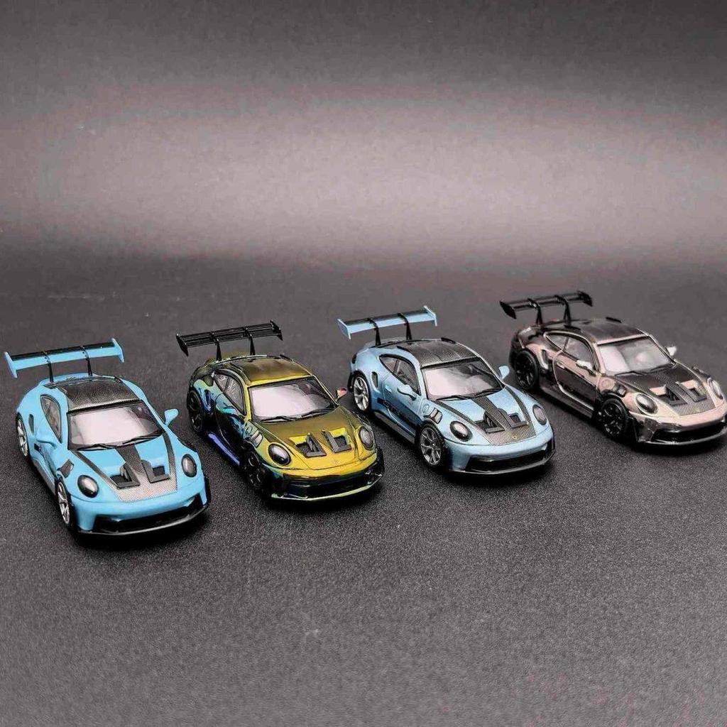 AABKP1 Mj 1:64 Car Model Porsche 911 Gt3 Rs Alloy Car Model Collection Model Gt Silver