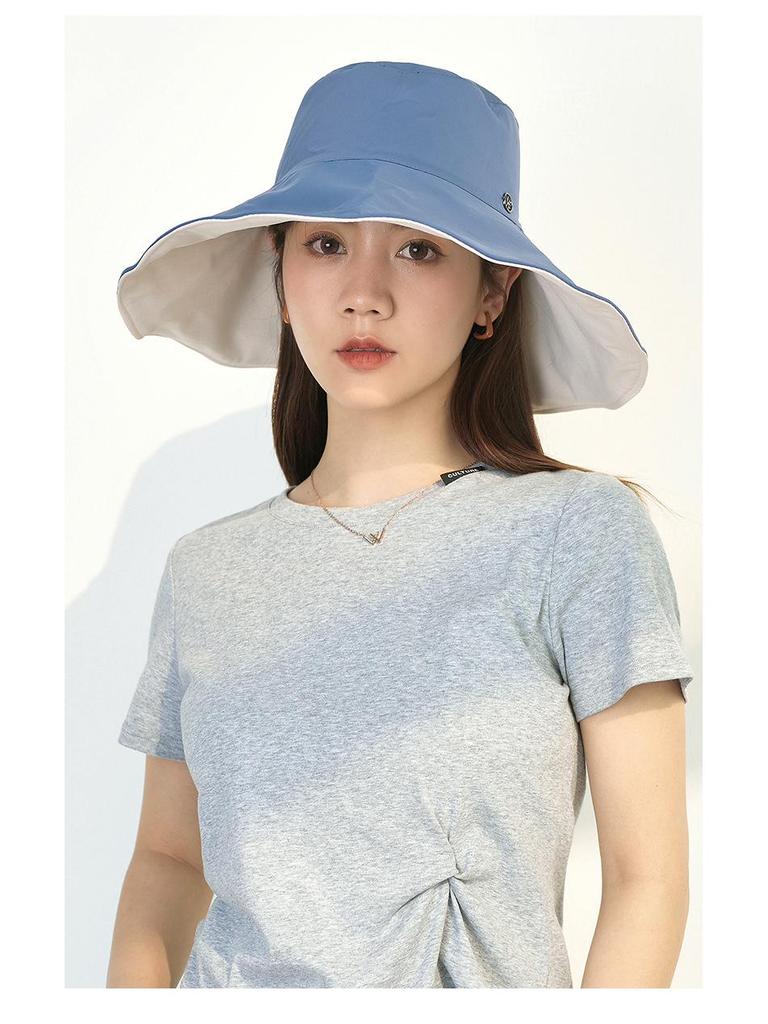 Jiao Xia Women's Double-Sided Fisherman Hat - Spring/Summer UV Protection with Large Brim