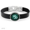 Aries Gemini Cancer Leo Virgo Libra Scorpio Sagittarius Capricorn Aquarius Pisces Zodiac Sign Horoscope Genuine Leather Bracelet