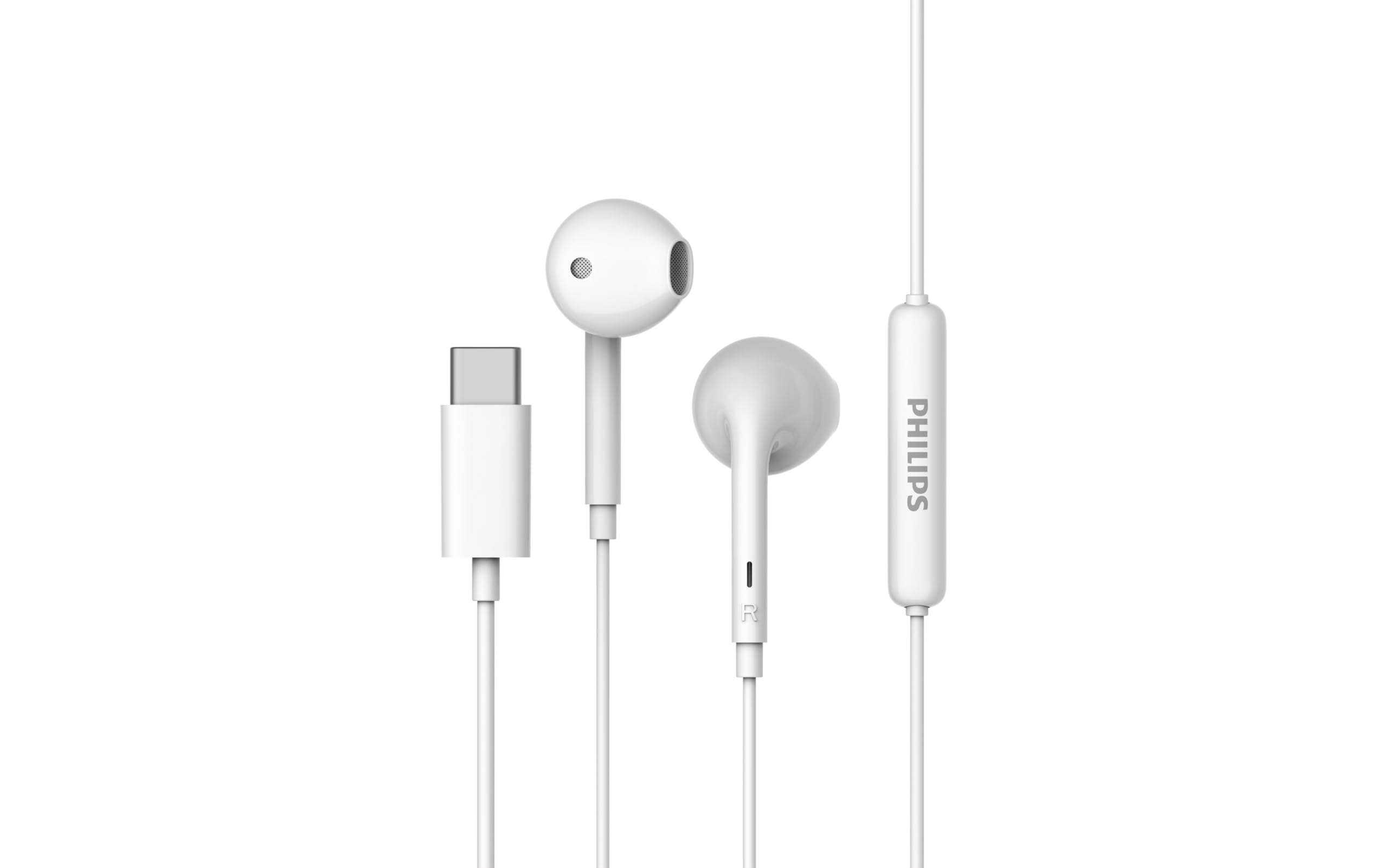 

PHILIPS TAE1018 USB-C Wired High-Resolution Earphones DAC Smartphone PC Compatible 20-40000Hz White