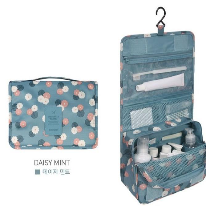 Korean Waterproof Toiletry Bag - Large Capacity, Portable, Hanging, Unisex Travel Cosmetic Organizer.