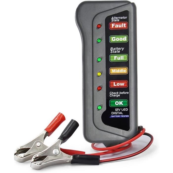 12V Universal Voiture Moto Testeur Détecteur Détecteur Testeur de batterie Digital Alternateur Testeur Voiture Outil de diagn [649]