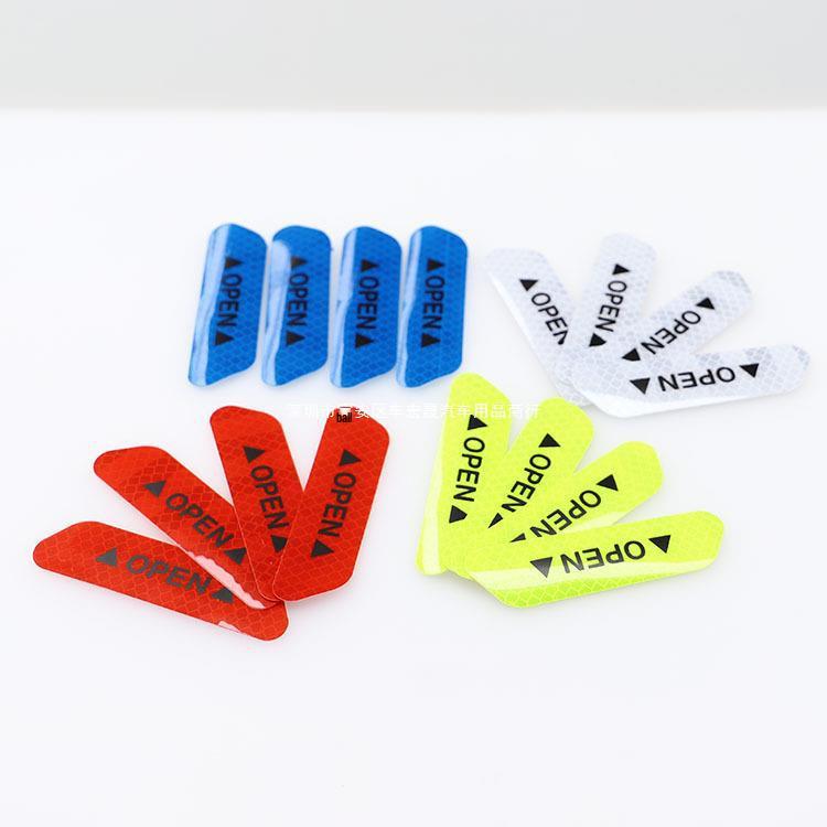 

Светоотражающая предупреждающая наклейка на дверь автомобиля для безопасности и украшения Fluorescent Green Set