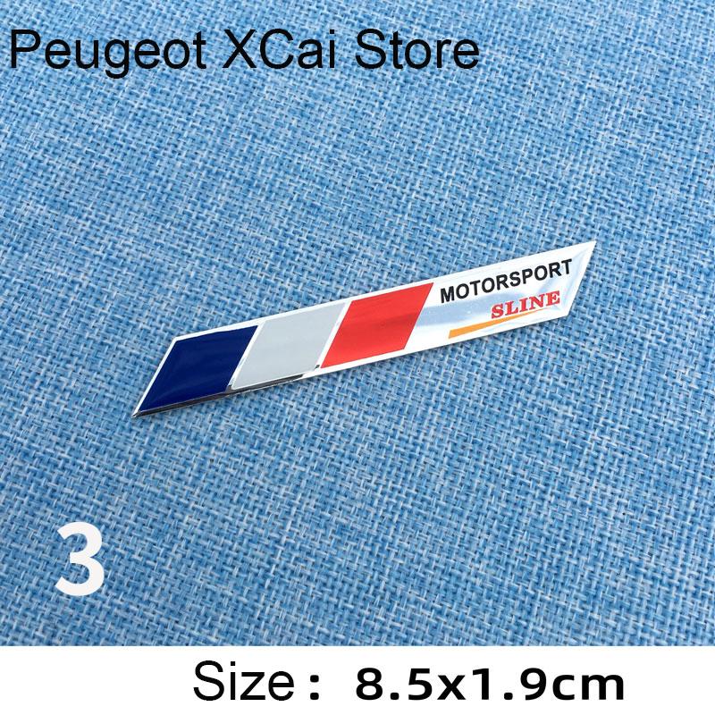Suitable for Peugeot 408 508 RCZ 2008 3008 4007 4008 5008 206 207 301 307 308 GT fender side Aluminum YR sticker car accessories