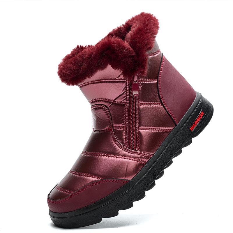 Chaussures pour femmes Nouvelles chaussures montantes en coton Mode Protection contre le froid Chaleur Ajout de polaire Bottes de neige pour femmes Bottes en coton d'hiver