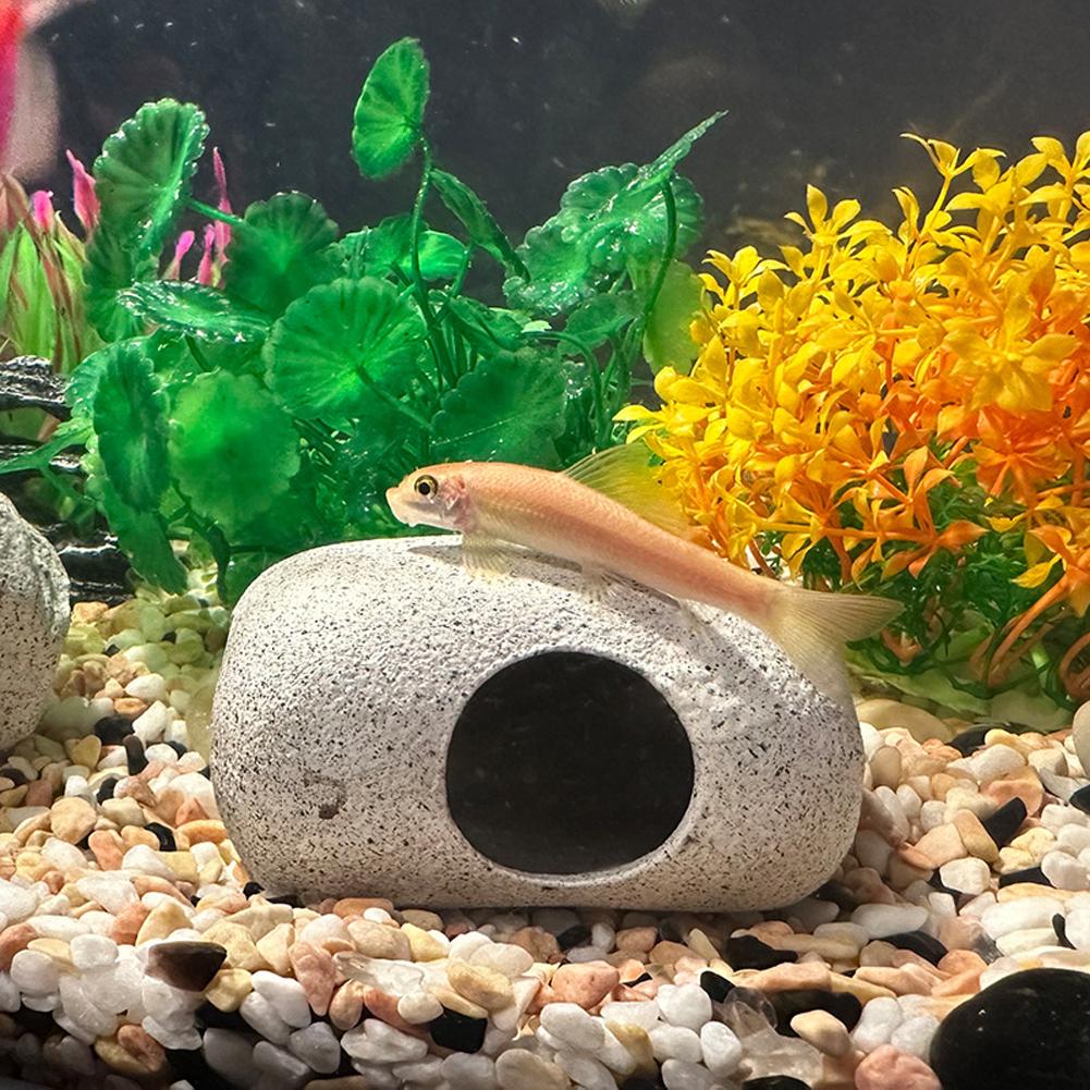 Purple Sand Aquarium Decoration Fish Shrimps Shelter House Pottery Landscaping Ornaments Decor Fish Tank Submarine Cave Decor
