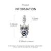 Copper Owl FiendS Gaze Blue Evil DemonS Eyed Pendants Charms Fits Genuine Charms Bracelet Women DoItYourself Jewellery Gifts