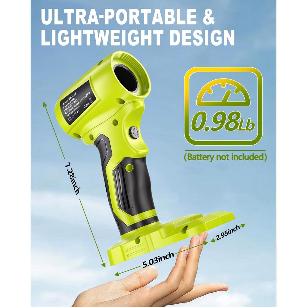 Cordless Leaf Blower Battery Powered Leaf Blower Electric Blowers for Lawn Care Patio Snow Dust