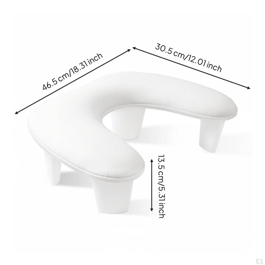 Curved Nail Arm Rest Ergonomic Design Manicure Hand Ease to Clean Cushion for
