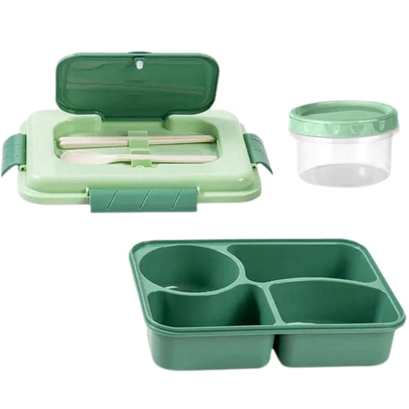 4/5 Compartment Lunch Box with Small Bowl Bento Box Leakproof Students Office Worker Microwae Heating Portable Lunch Boxes
