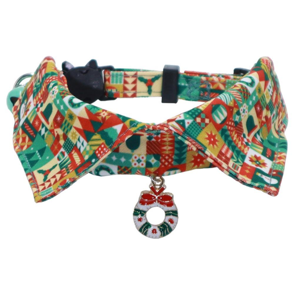 with Bell Kitten Bowties Collar Necklace Adjustable Kitten Christmas Bow Collar  Autumn