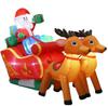 Babbo Natale gonfiabile su una slitta con renne StarryLights 135 x 180 cm