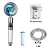 VILOYI Shower Head Water Saving High Pressure Handheld Turbo Propeller Showerhead Adjustable Water Flow Bathroom Filter Nozzle