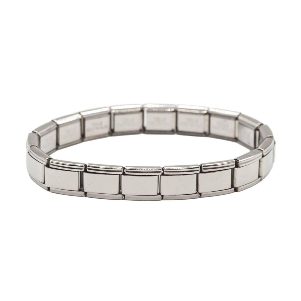 Italian Stainless Steel Love Heart & Star Modular Bracelet - Detachable Elastic Watch Band, European & American Fashion.