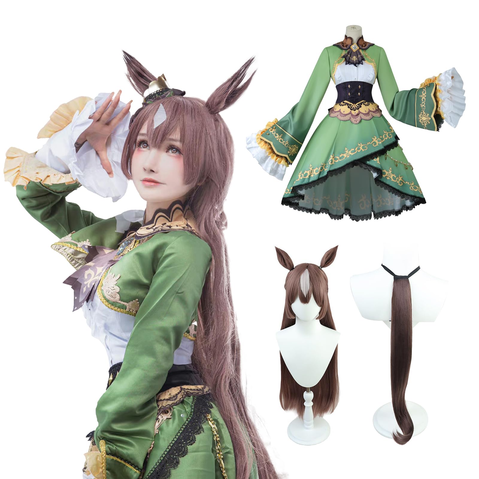 

Uma Musume Косплей Сатоно Даймонд Косплей Естественное Сияние Косплей Костюм Uma Musume Косплей для и Школьных Фестивалей [NOKIJP] Мероприятия, Хэллоуин,