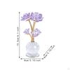 Lotus Flower Figurine Artwork Glass Statue for Cabinet Wedding Shelves