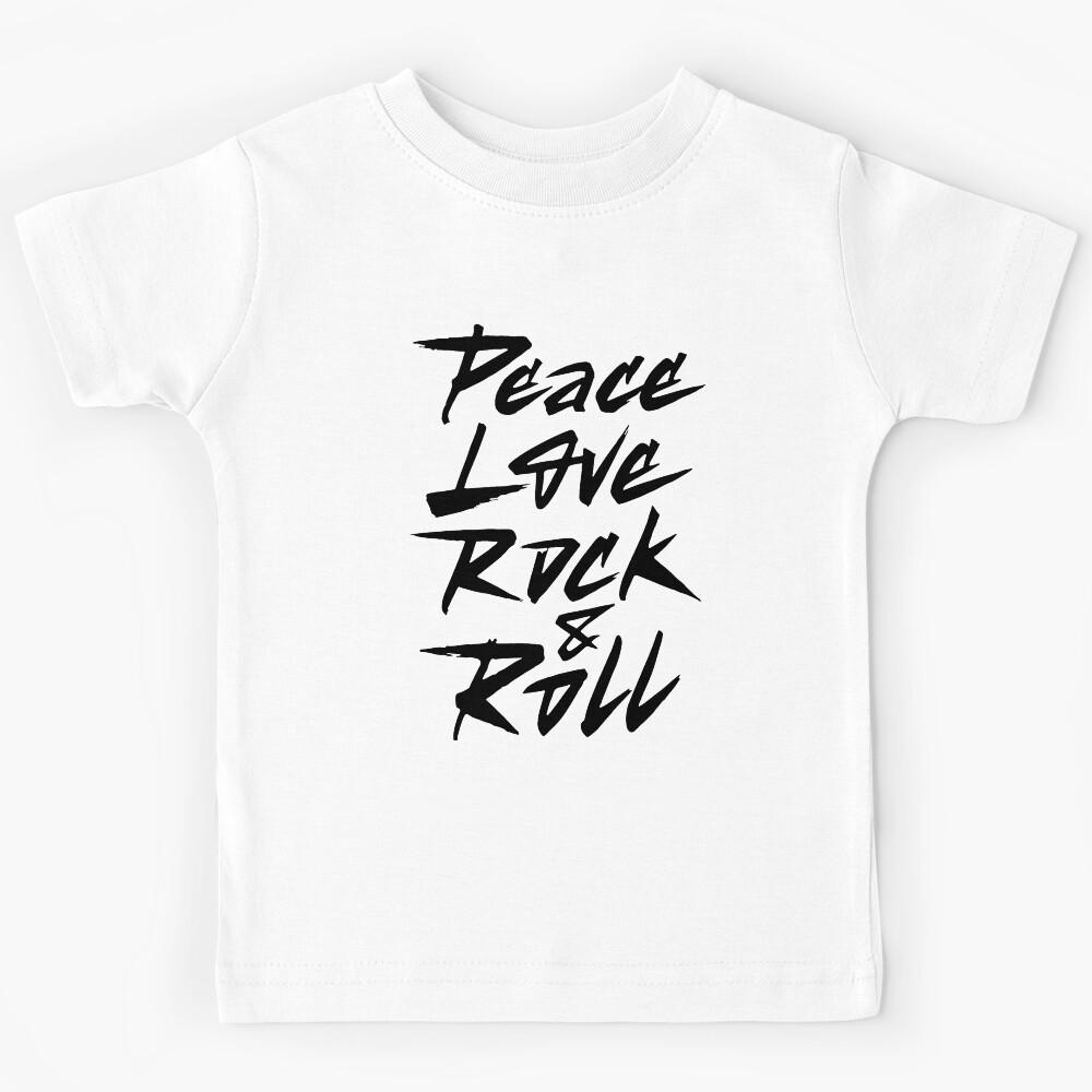 Peace Love Rock And Roll Kids T-Shirt 150