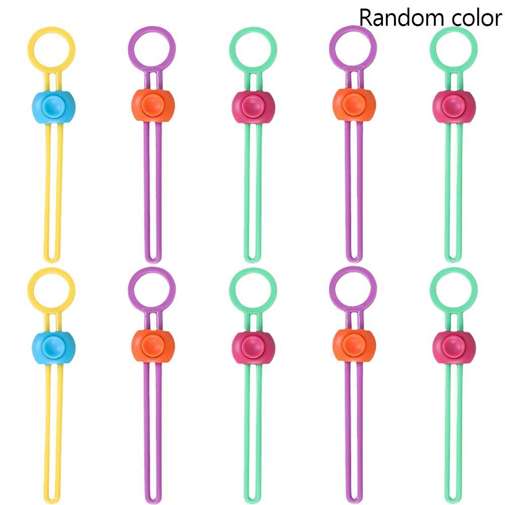 10/20/30/50pcs Silicone Food Bag Sealing Strap Freshness Sealing Clip Adjustable Clip Portable Data Cable Storage Kitchen Gadget