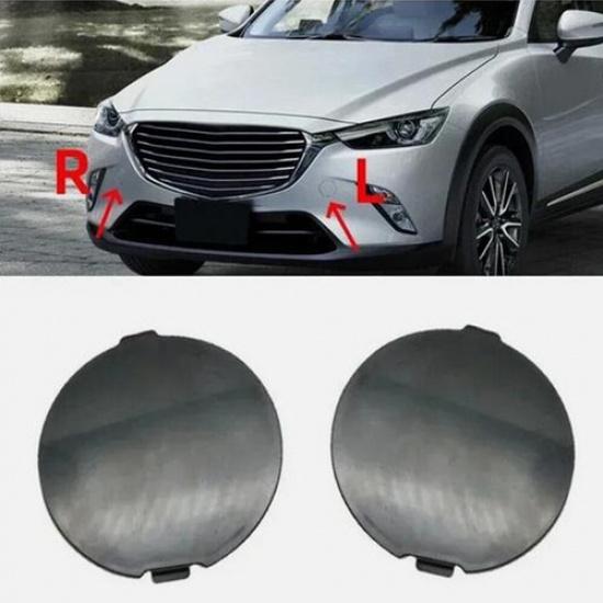 Bumper Towing Hook Eye Cover Trailer Trim Cap For Mazda DK8A-50-A11 DK8A-50-A12