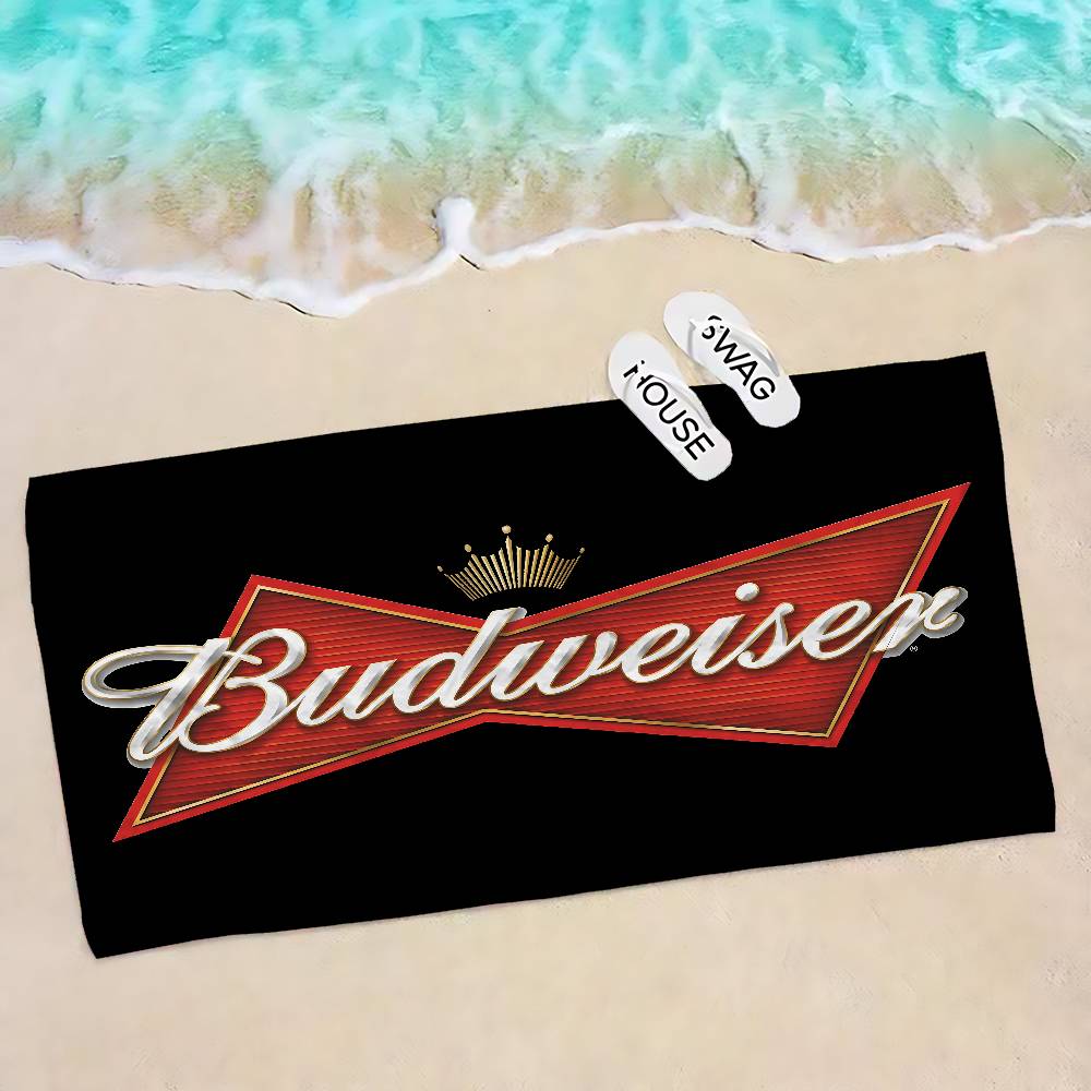 HEISS B-Budweiser Mikrofaser Strandtuch Saugfähig Schnelltrocknend Weich Yoga Schwimmen Resort Bergsteigen Handtuch