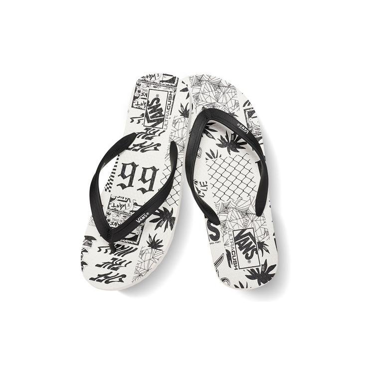 Vans Makena Fashion Unisex Black White Slippers 'Black White' VN0A3MTLW85