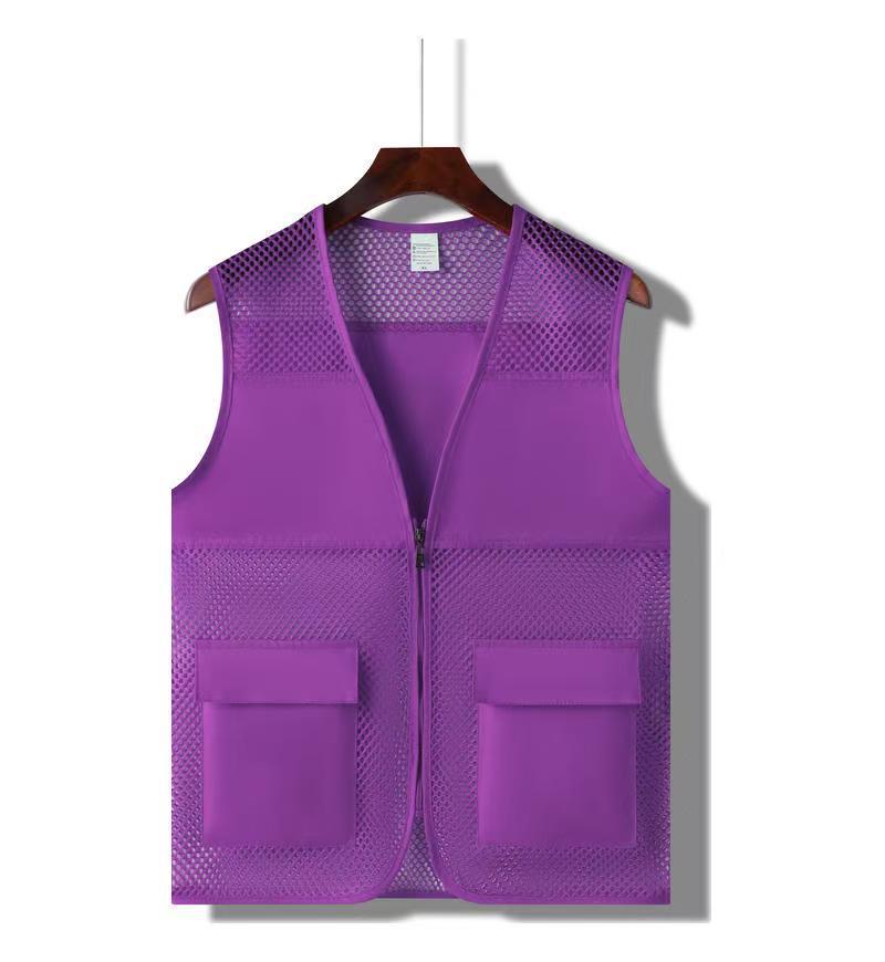 Gilet Estivo in Rete Personalizzato con Tasche - Camicia Traspirante per Attività di Volontariato