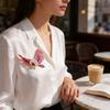 Fashion Eagle Brooch With Diamond Embellishments For Women Accessories