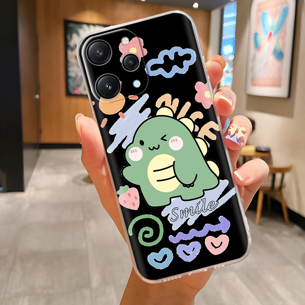 For Xiaomi Redmi 12 4G Case Cute Cartoon Painted Shockproof Phone Cases For Redmy Redmi 12 Redmi12 4g 2023 Protect Back Cover
