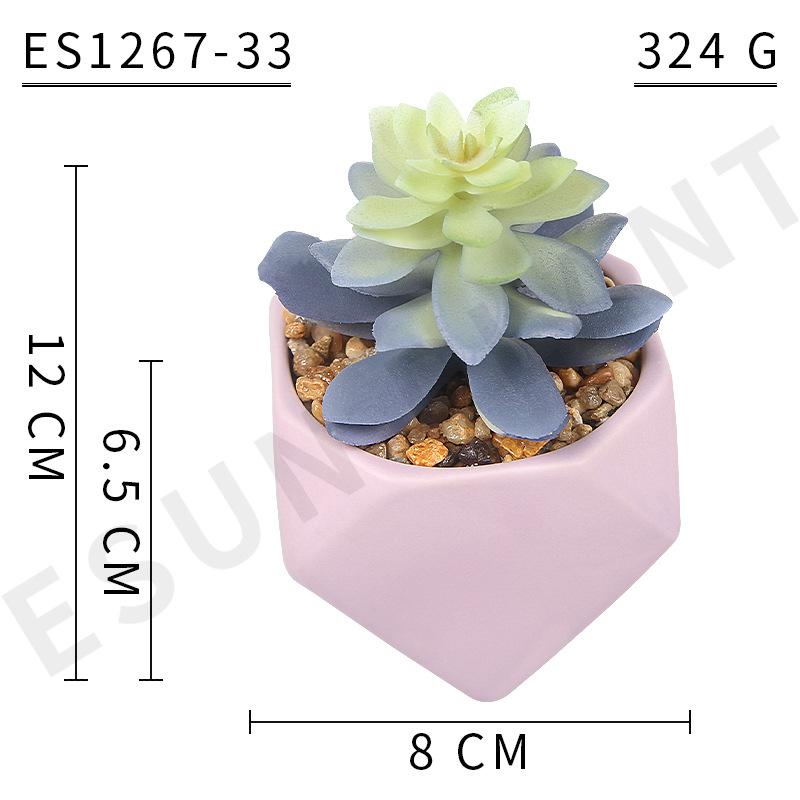 

Моделирование суккулентного растения, алмазный керамический бонсай, скандинавский офис, небольшое свежее украшение, комфортное для тела и разума Es1267-31