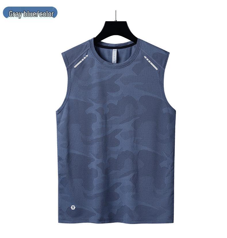 Men's Quick-Dry Sleeveless Ice Silk Sports Tank Top