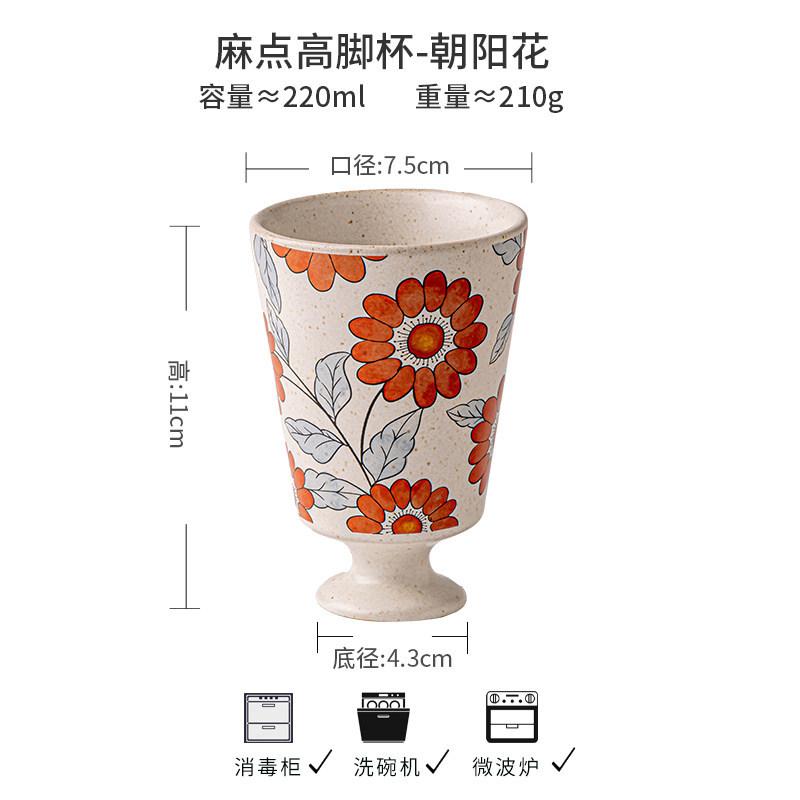 New Retro Artistic and Creative Flower Mug Ceramic High Footed Cup High-value Host Cup Tea Cup Coffee Cup 201-300ml розовый