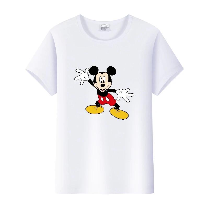 Funny Cartoon Tshirt Top Summer Blouses Short Sleeve T-shirt White Tee Mickey Mouse Graphic Clothes Gift Unisex