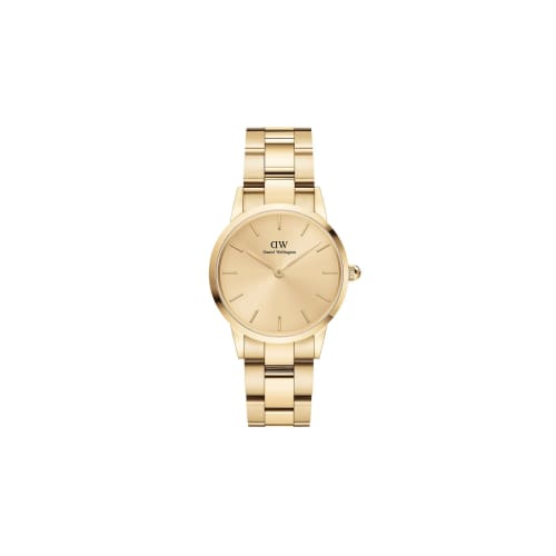 

[Official Shop/2-Year Warranty/Official Import] Daniel Wellington DW Women s Iconic Link Unitone Watch, 28mm, Stylish Metal Gold Watch, Perfect Gift f