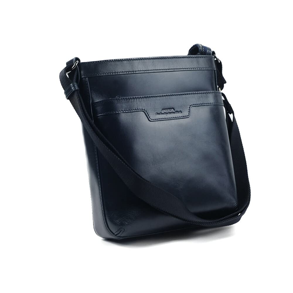 

Мужская сумка-мессенджер Joya из натуральной кожи, сумка через плечо, кожа SD, формат A5, вертикальная молния, кэжуал-деловой стиль, темно-синий, J4210