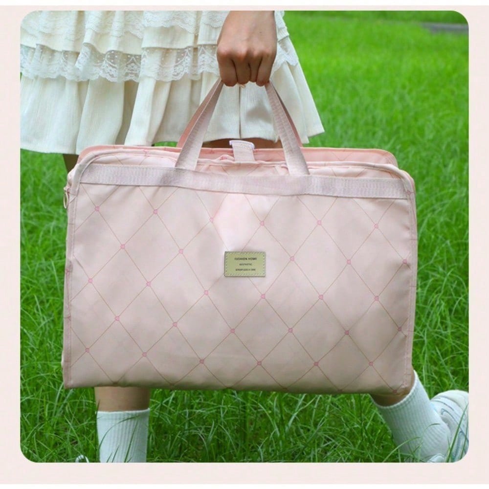 Hangable Grid Clothing Storage Bag Travel Storage Bag Multifunctional Going Out Clothes Sub-Packaging And Finishing Bag