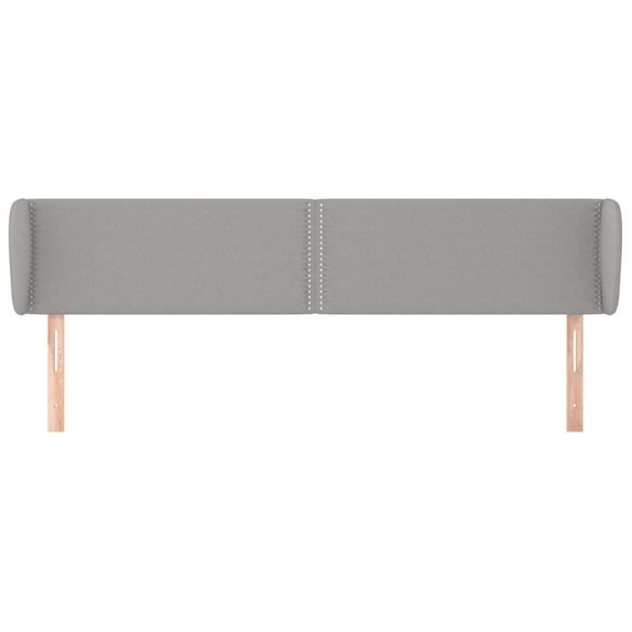 VidaXL Headboard with Ears Light Grey 203x23x78-88 Cm Fabric3117026