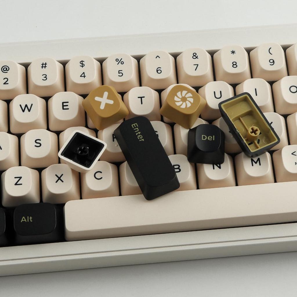 Keycaps, Set di Keycaps Double-Shot Profilo YMK da 171 Tasti per Barra Spaziatrice da 2,75U, 3U, 6,25U e 7U Interruttori Cherry MX Layout ISO ANSI Tastiere Meccaniche