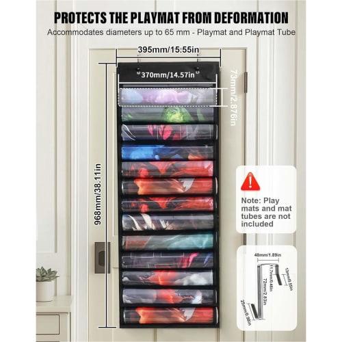 Playmat Case, Card Game Storage Mat, Dustproof, Hanging, Large Capacity, Portable, Wall Pocket