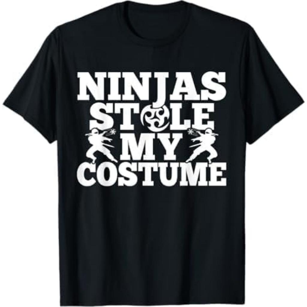 Ninjas Stole My Costume Funny Halloween T-Shirt Khan Mens Womens Tank Top Sweatshirt Hoodie 370 Black