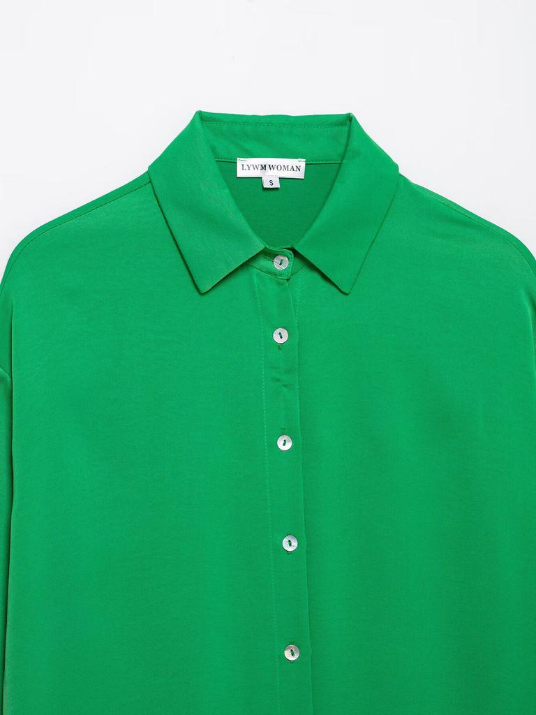 Spring 2025 Women's European & American Style Casual Drapey Shirt