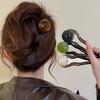 U-förmige Perlen-Haarnadel Fleischbällchen-Kopf Einfache Temperament-Haarnadel Kopfschmuck für Damen Elegante Haaraccessoires