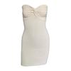 Slim Stretch Knit Cross Strapless Sleeveless Solid Color Dress for Women Spring
