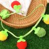 Durable Tomato Shaped Cat Teaser Toy with Bell Interactive Self-Play Toy for Boredom Relief Essential Pet Supplies for Cats