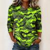 Women Loose Fit Casual 3/4 Sleeve Top Halloween Print Comfortable Pullover Lightweight Blouse for Everyday Wear