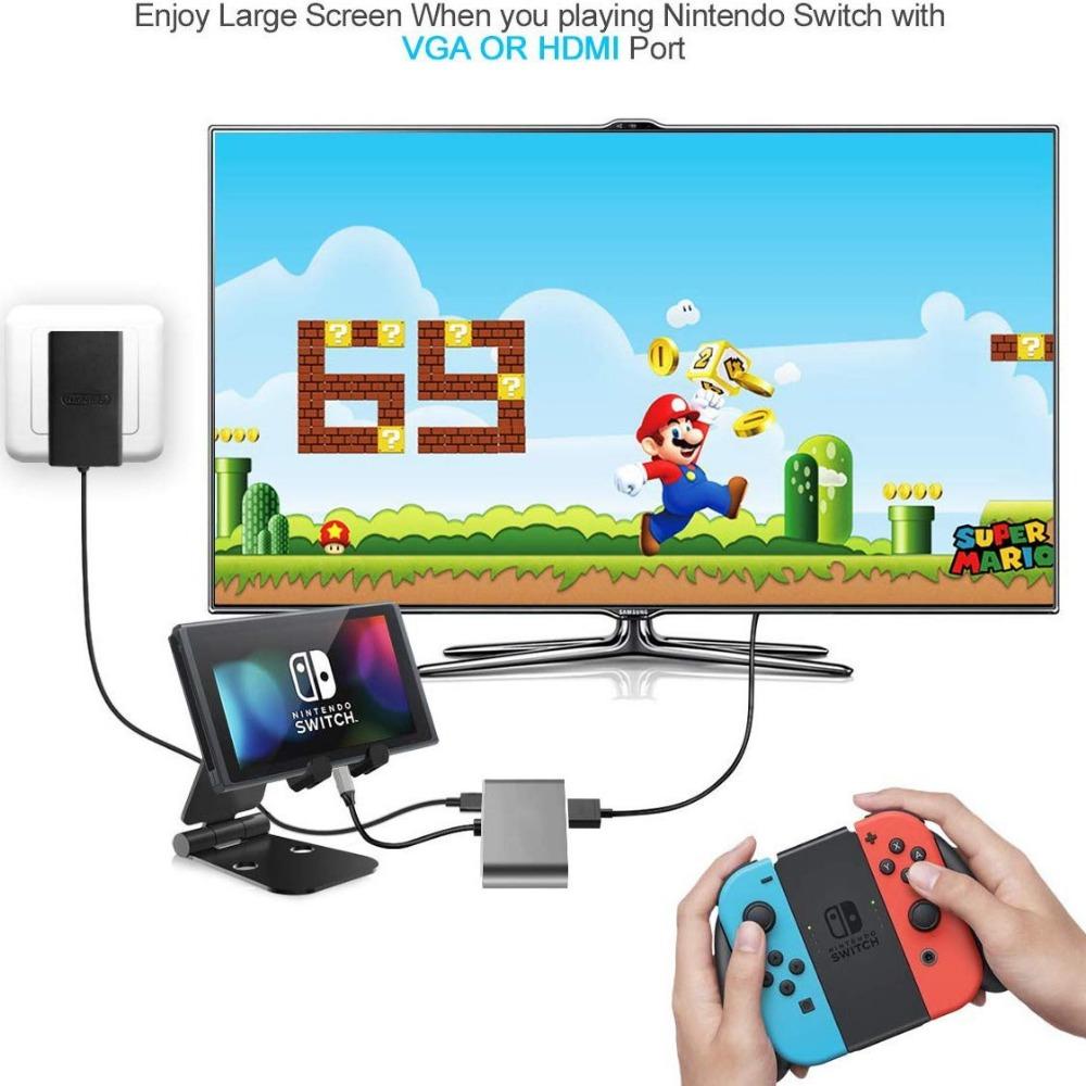USB C to HDMI VGA USB 3 1 PD Hub 4K HD Adapter 4 in 1 Type C Dock for Laptop MacBook