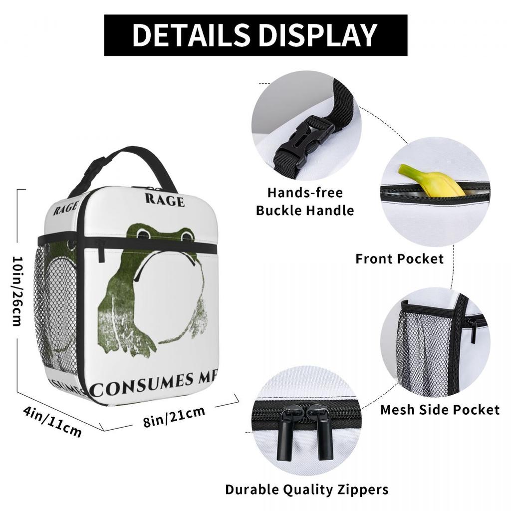 Tamagotchi Meal Tote Outside Picnic Compact Lunch Box For Child Oxford Print Cooler Bag With Premium Quality Materials