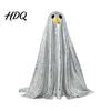 Statue Goose Costume Halloween Ghost Costume with Shiny Sequin Decor Soft Atmosphere Prop for Holiday Yard Decorations Accessories